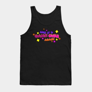 Game Over Funny Cute Gamer Text Tank Top